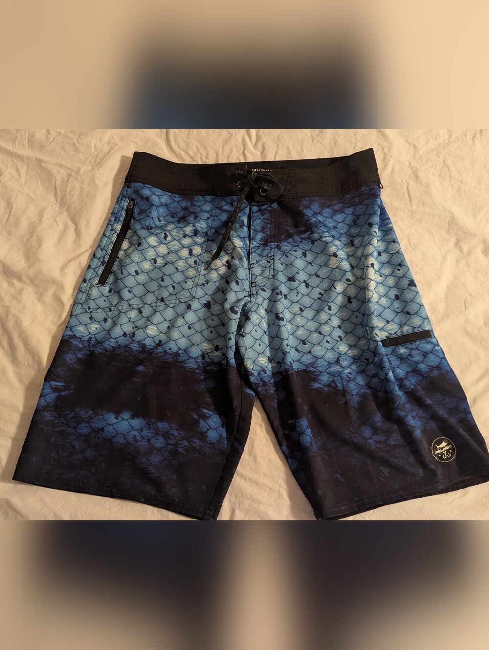 Pelagic Board Shorts Swim Trunks Men's 34 Blue Deep Sea Hydro Lite Fishing